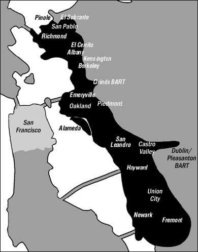 East Bay map